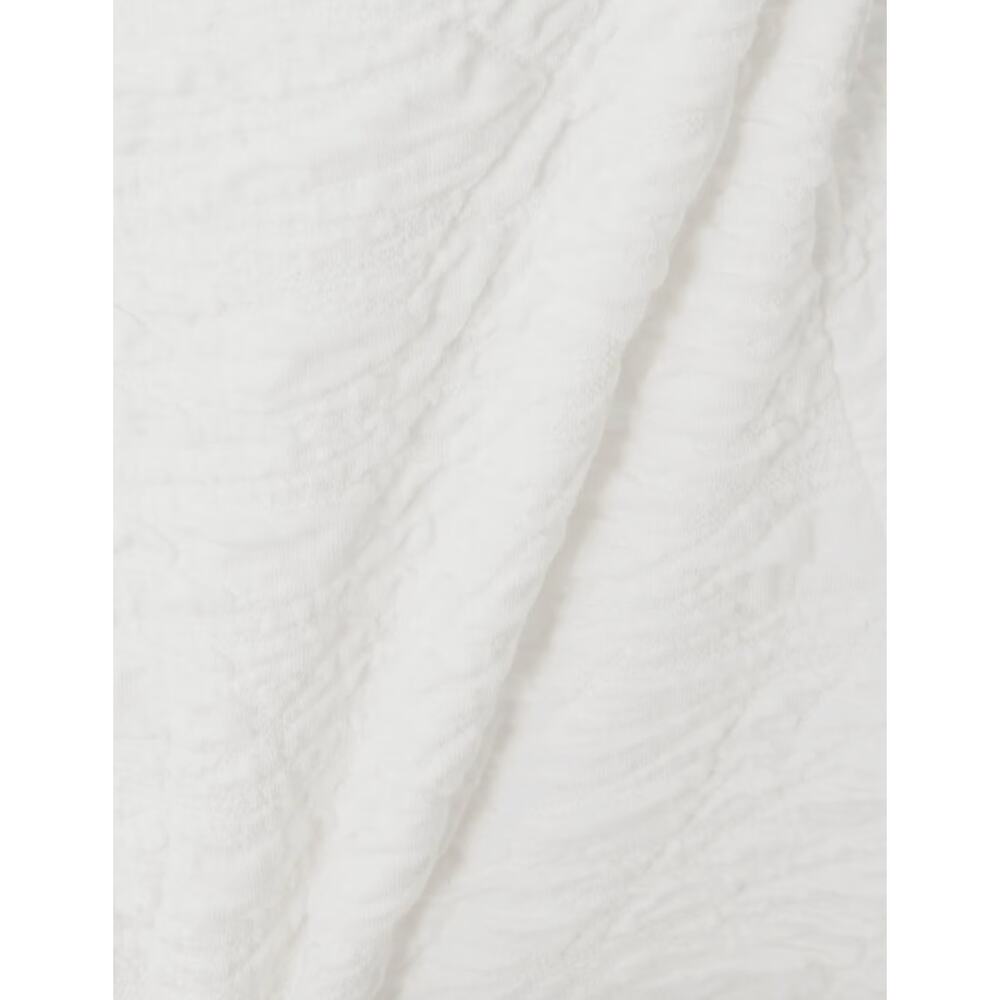 Good American Scrunchie Cloqué Midi Tank Bodycon Dress | Sz 4, XL Ivory New - Picture 3 of 3